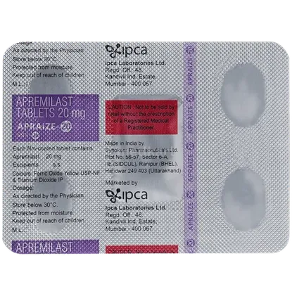 apraize 20mg tablet 4's